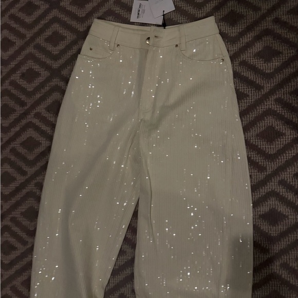 AJE white sequin jeans - Picture 7 of 9